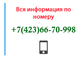 Номер 4236670998 - оператор, регион и другая информация