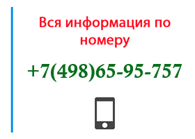 Номер 4986595757 - оператор, регион и другая информация