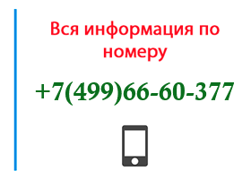 Номер 4996660377 - оператор, регион и другая информация