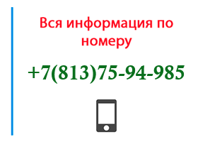 Номер 8137594985 - оператор, регион и другая информация
