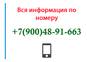 Номер 9004891663 - оператор, регион и другая информация