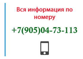 Номер 9050473113 - оператор, регион и другая информация