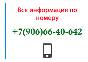 Номер 9066640642 - оператор, регион и другая информация