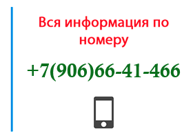 Номер 9066641466 - оператор, регион и другая информация