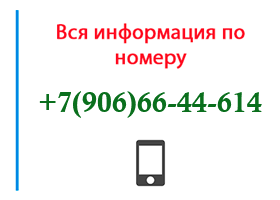 Номер 9066644614 - оператор, регион и другая информация