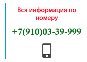 Номер 9100339999 - оператор, регион и другая информация