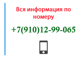 Номер 9101299065 - оператор, регион и другая информация