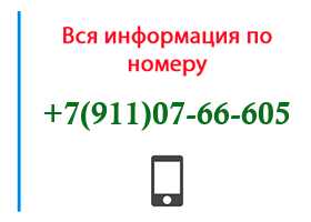 Номер 9110766605 - оператор, регион и другая информация