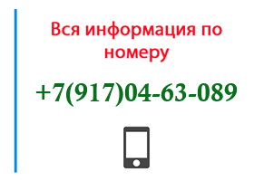 Номер 9170463089 - оператор, регион и другая информация