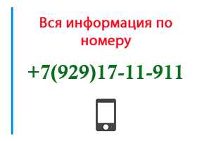 Номер 9291711911 - оператор, регион и другая информация