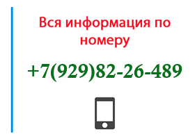 Номер 9298226489 - оператор, регион и другая информация