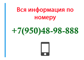 Номер 9504898888 - оператор, регион и другая информация