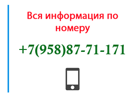 Номер 9588771171 - оператор, регион и другая информация