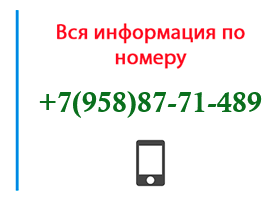 Номер 9588771489 - оператор, регион и другая информация