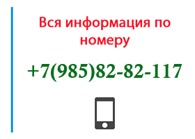 Номер 9858282117 - оператор, регион и другая информация