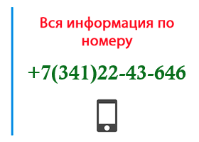 Номер 3412243646 - оператор, регион и другая информация