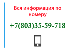 Номер 8033559718 - оператор, регион и другая информация