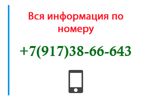 Номер 9173866643 - оператор, регион и другая информация