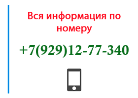 Номер 9291277340 - оператор, регион и другая информация
