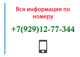 Номер 9291277344 - оператор, регион и другая информация