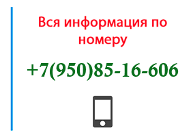 Номер 9508516606 - оператор, регион и другая информация