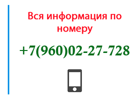 Номер 9600227728 - оператор, регион и другая информация