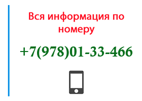 Номер 9780133466 - оператор, регион и другая информация