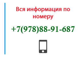 Номер 9788891687 - оператор, регион и другая информация