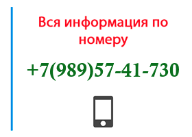 Номер 9895741730 - оператор, регион и другая информация