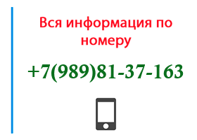 Номер 9898137163 - оператор, регион и другая информация